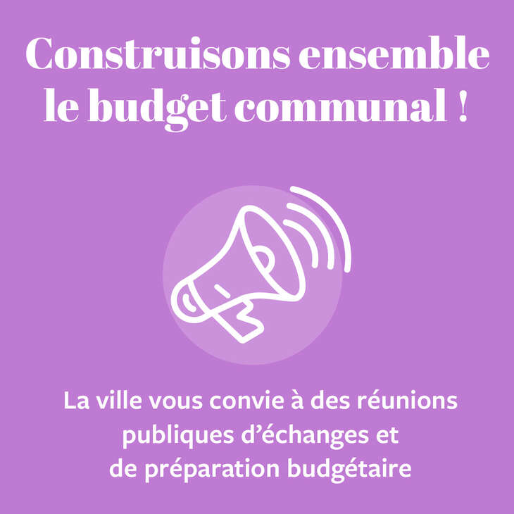 RÉUNION PUBLIQUE : BUDGET COMMUNAL